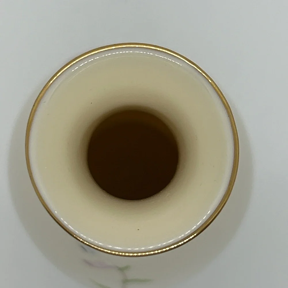 VTG Lenox Eternal Love Bud Vase blue Birds Gold Trim 8